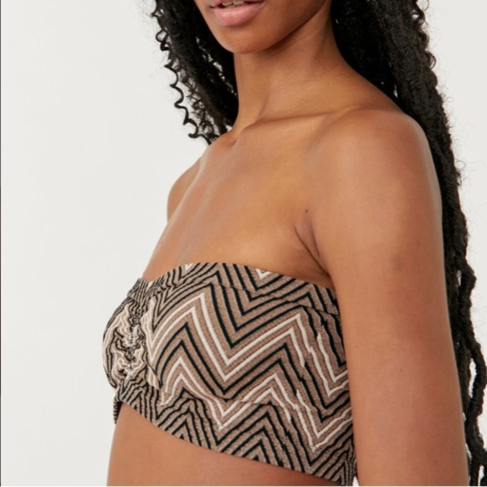 FREE People The Desert Days Seamless Bandeau natural combo Size M/L - Picture 5 of 14